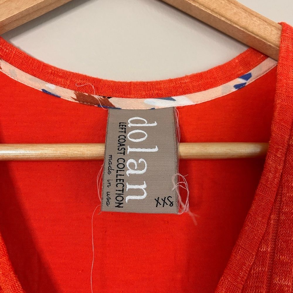 Anthropologie Dolan Left Coast Red Merle Knit Ribbed Flare Shirt Dress Size XXS - Picture 6 of 9